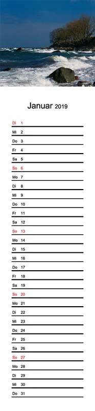 2019 (Design 15') Streifenkalender