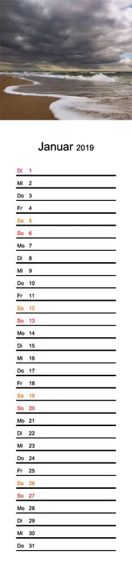 2019 (Design 18') Streifenkalender