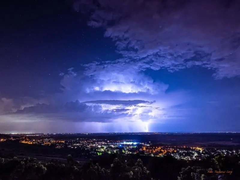 Leinwanddruck Gewitter über Rhein-Main