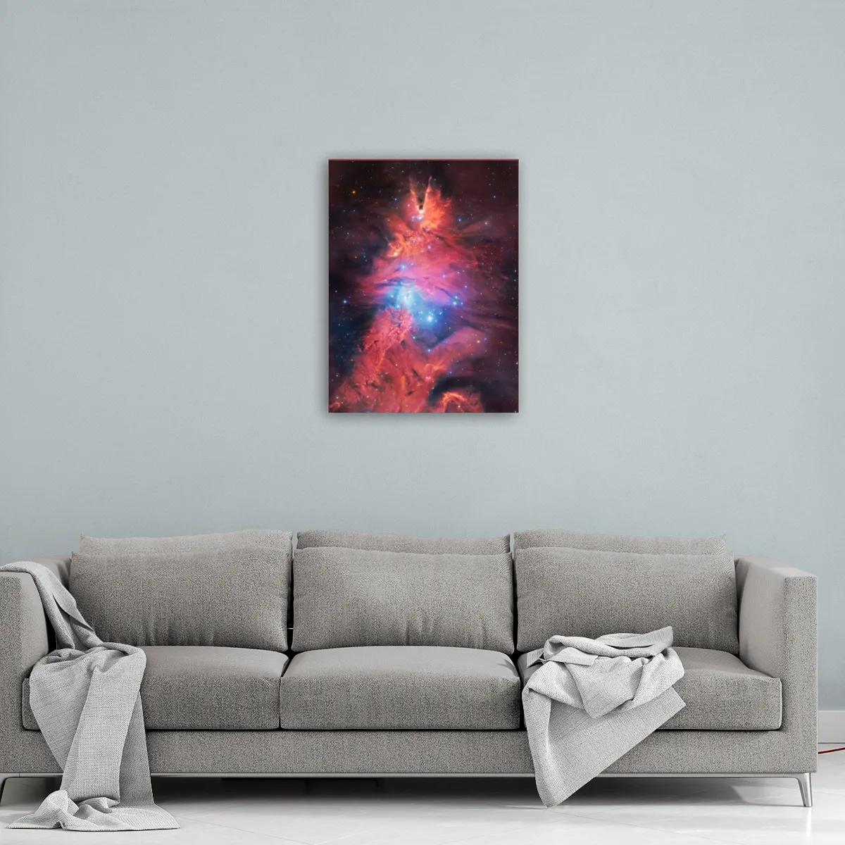 Leinwand: Chrëschtbam Niwwel 80x60cm