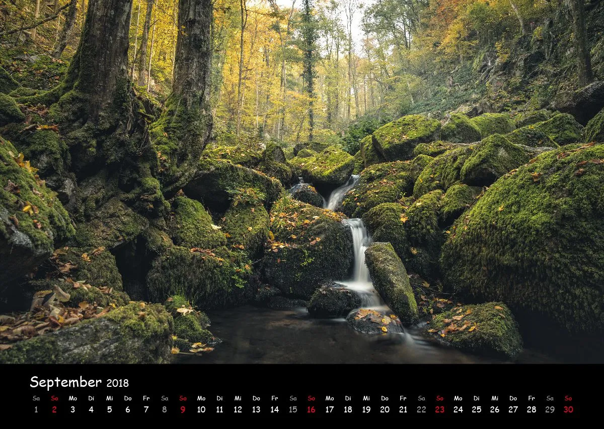 Jahreskalender 2018 Querformat