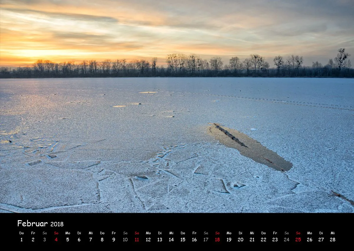 Jahreskalender 2018 Querformat