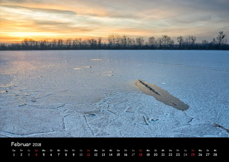 Jahreskalender 2018 Querformat