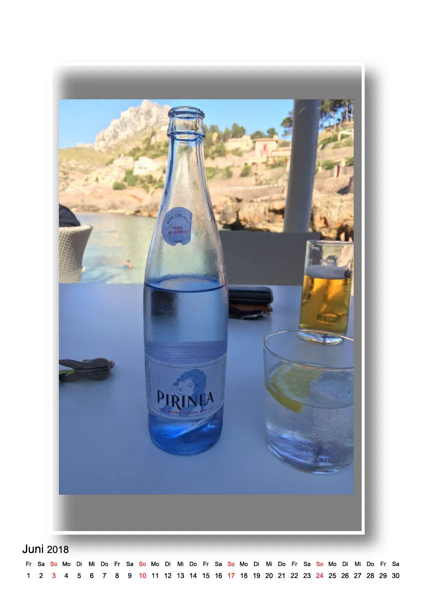 Mineralwasser Kalender Mallorca 2018