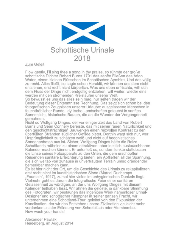 Schottische Urinale 2018