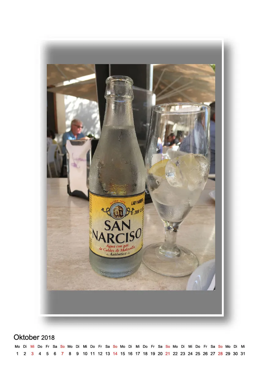 Mineralwasser Kalender Mallorca 2018