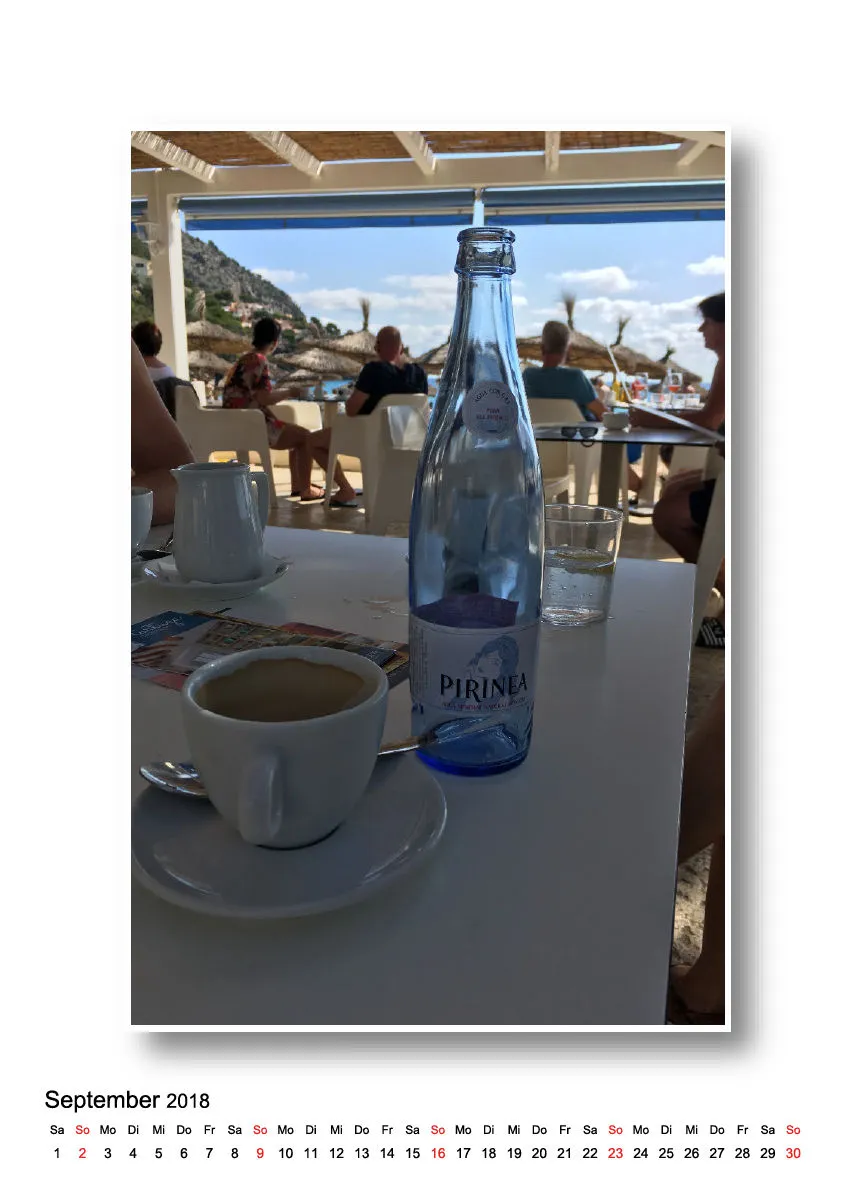 Mineralwasser Kalender Mallorca 2018