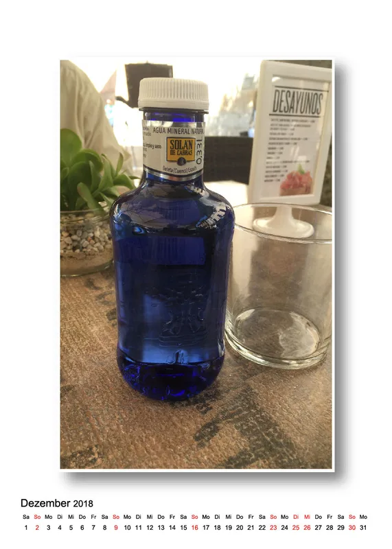 Mineralwasser Kalender Mallorca 2018