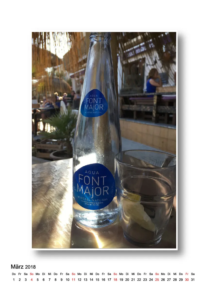 Mineralwasser Kalender Mallorca 2018