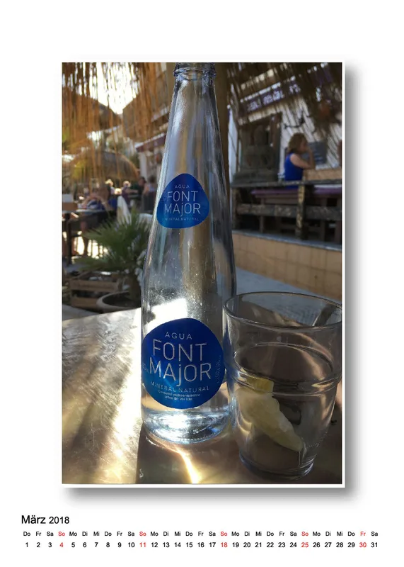 Mineralwasser Kalender Mallorca 2018