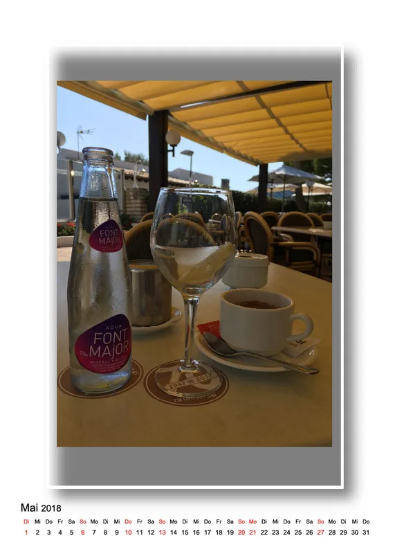 Mineralwasser Kalender Mallorca 2018