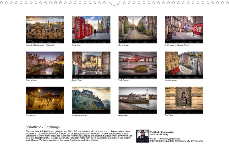 Fotokalender (A3) / Edinburgh 2027