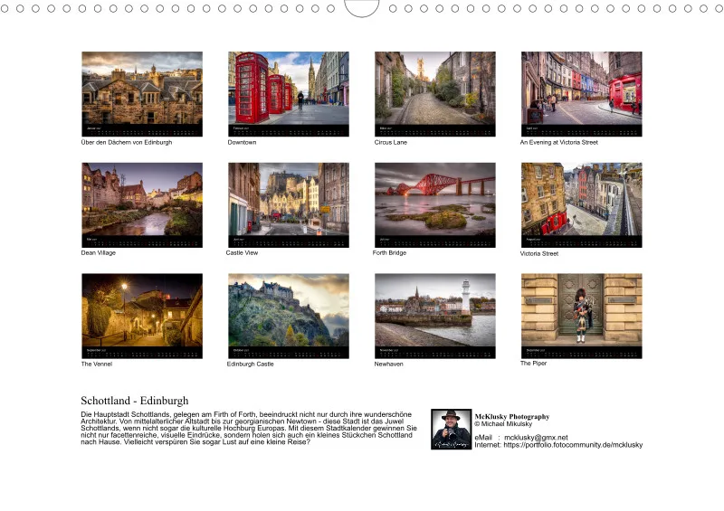Fotokalender (A3) / Edinburgh 2027