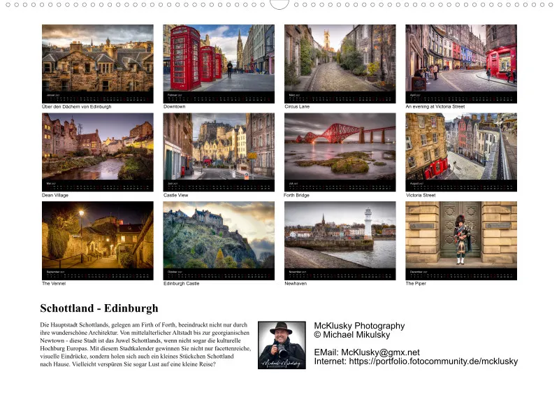 Fotokalender (A2) / Edinburgh 2027