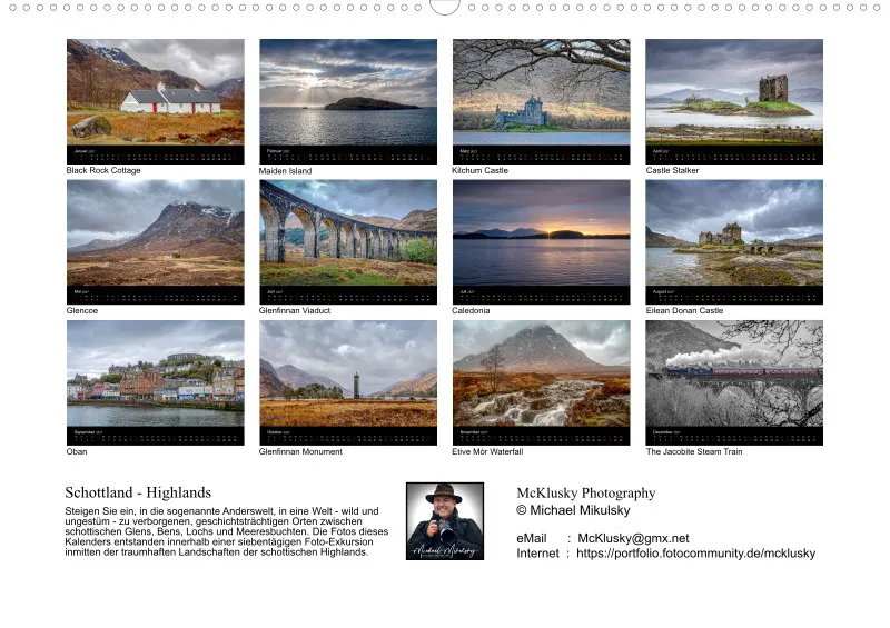 Fotokalender (A2) / Schottland 2027