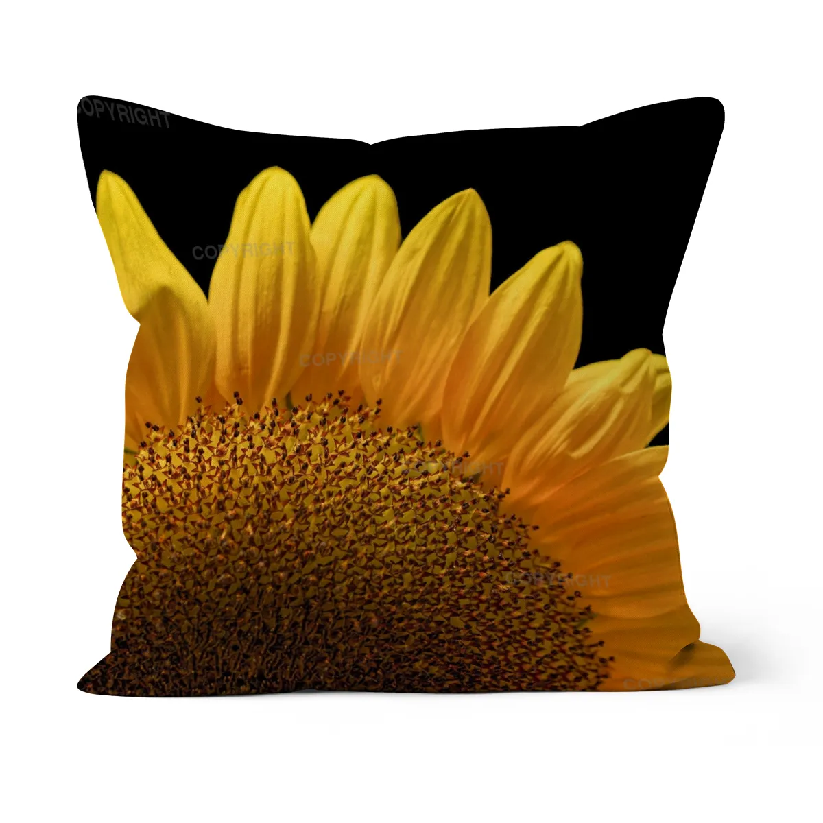 Kissen (40x40cm) / Sonnenblume Motiv 1