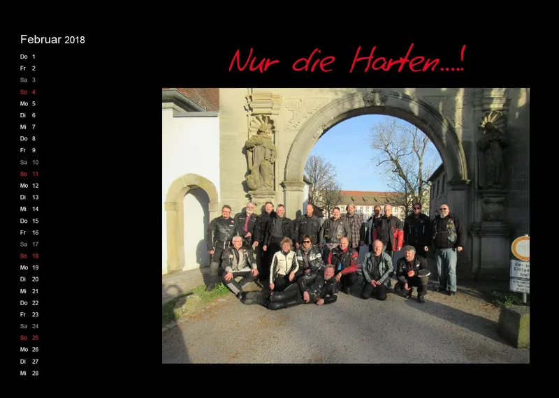 Motorradfreunde Kusterdingen Kalender 2018