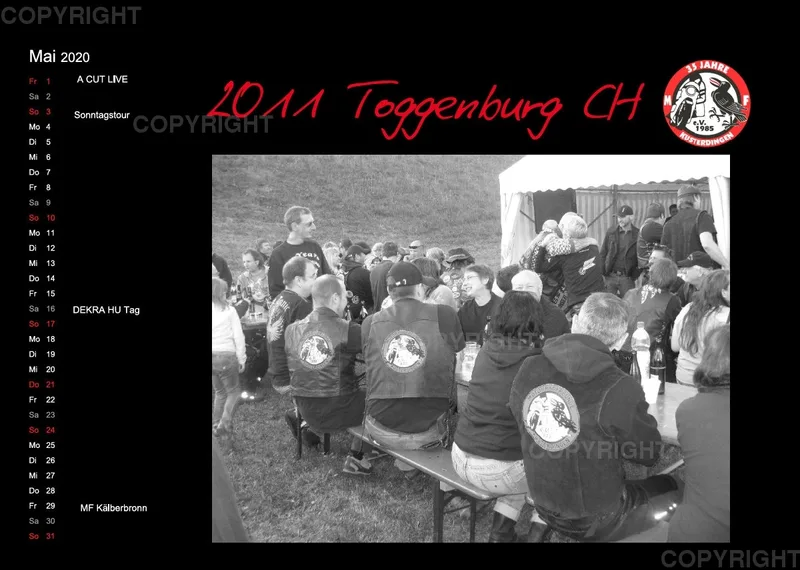 Motorradfreunde Kusterdingen Kalender 2020