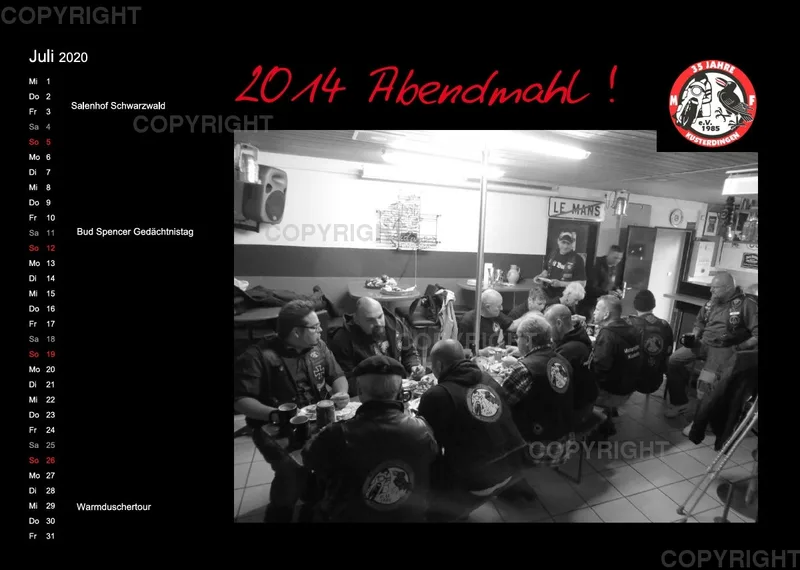 Motorradfreunde Kusterdingen Kalender 2020