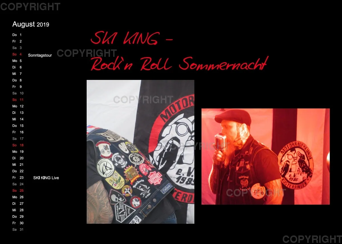 Motorradfreunde Kusterdingen Kalender 2019
