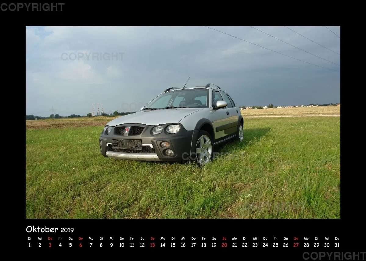 A3 MG Rover Kalender 2019