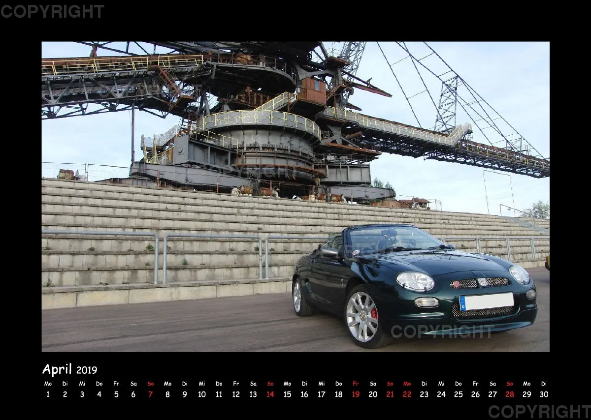 A3 MG Rover Kalender 2019