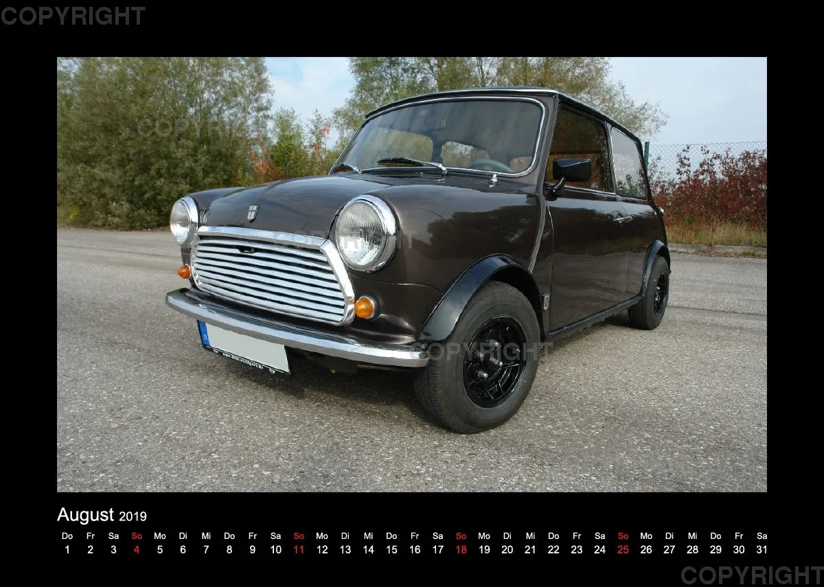 A4 MG Rover Kalender 2019