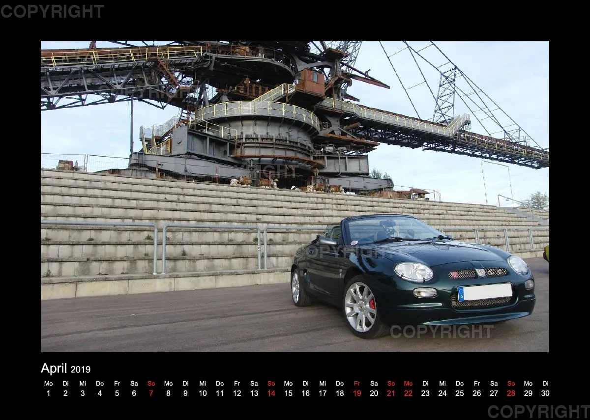 A4 MG Rover Kalender 2019