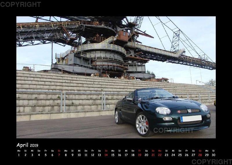 A3 MG Rover Kalender 2019
