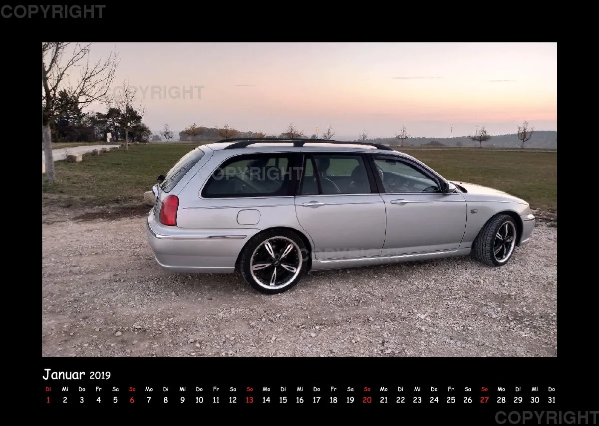 A3 MG Rover Kalender 2019