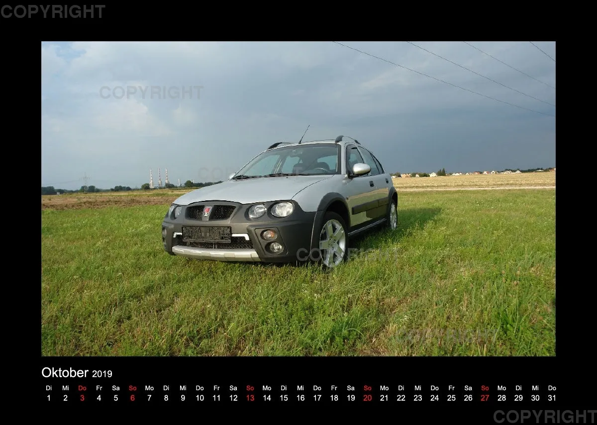 A4 MG Rover Kalender 2019