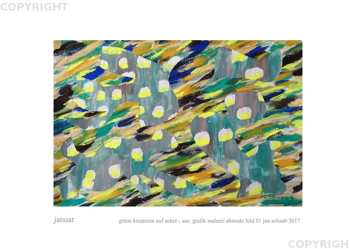 monatsbilder grafik malerei abstrakt