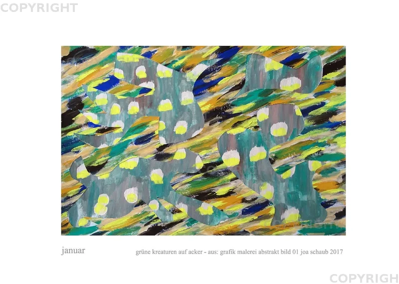 monatsbilder grafik malerei abstrakt