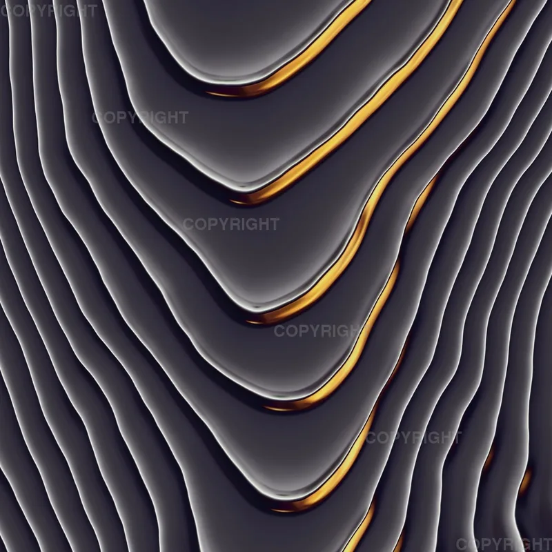 Kaskadenwelle schwarz gold