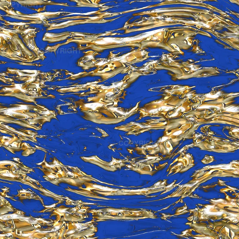 Fließgold blau