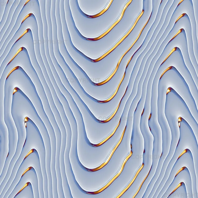 Kaskadenwelle hellblau gold