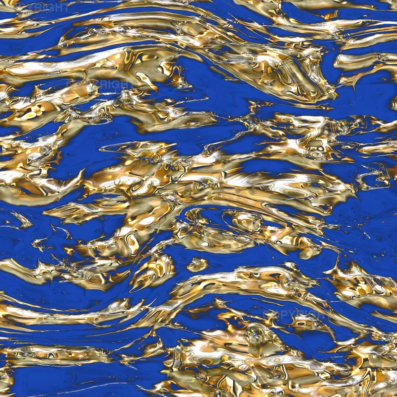 Fließgold blau