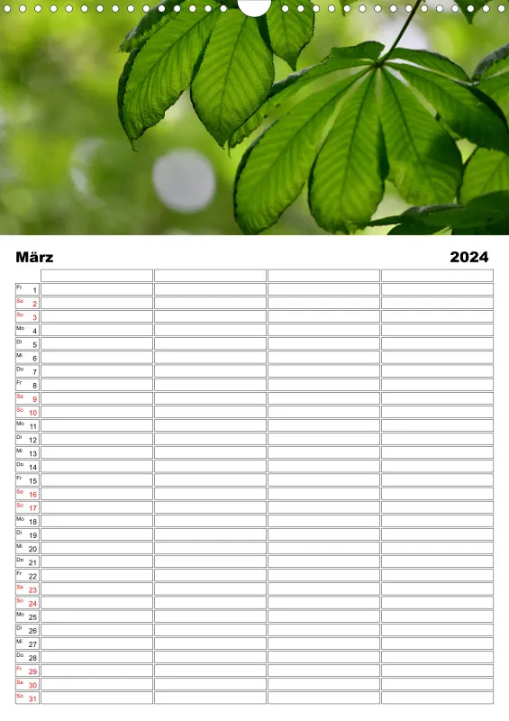 Familienplaner Natur - Zeit für die schöne Natur!