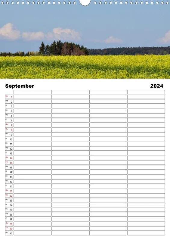 Familienplaner Natur - Zeit für die schöne Natur!