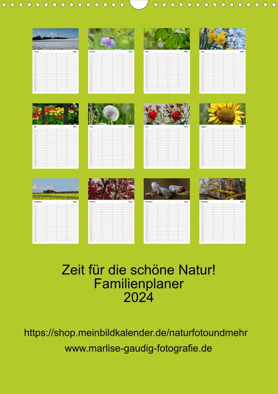 Familienplaner Natur - Zeit für die schöne Natur!