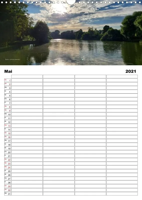 Familienkalender 2021 A3 4 Spalten