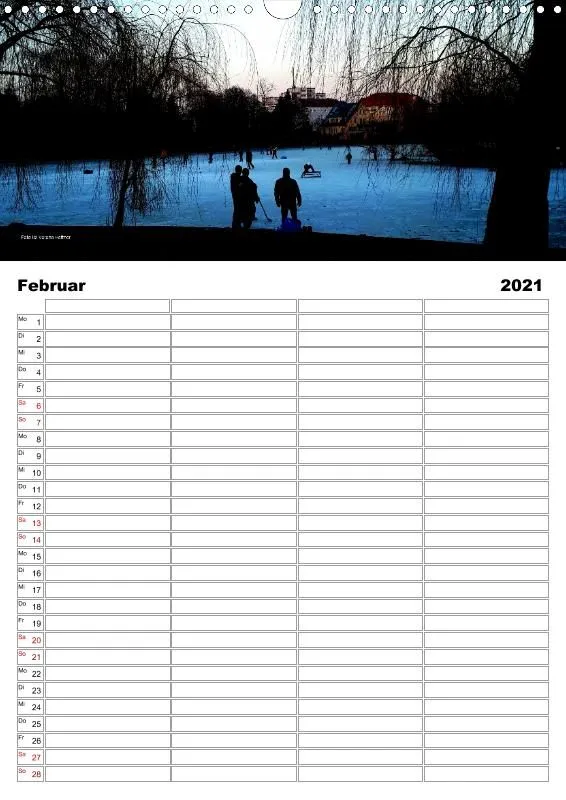 Familienkalender 2021 A3 4 Spalten