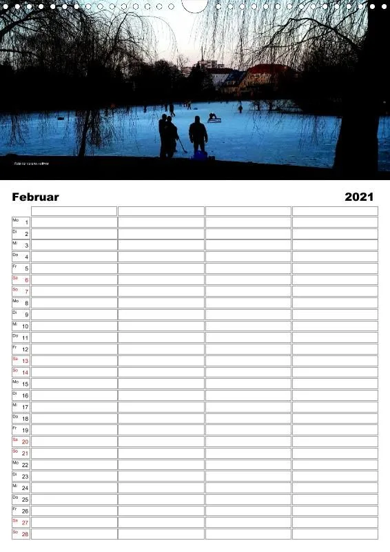 Familienkalender 2021 A3 4 Spalten