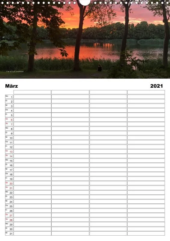 Familienkalender 2021 A3 4 Spalten