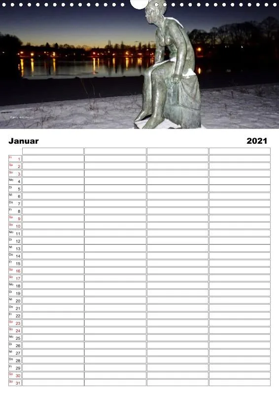 Familienkalender 2021 A3 4 Spalten