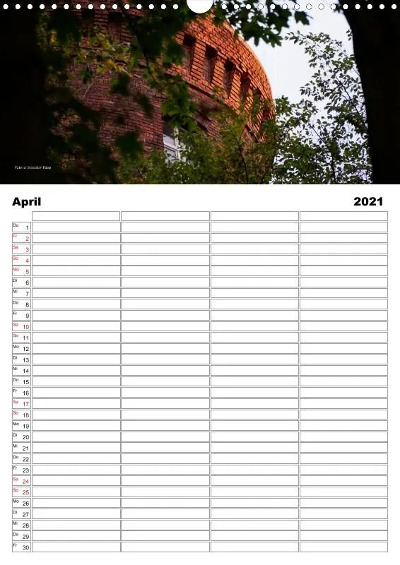 Familienkalender 2021 A3 4 Spalten