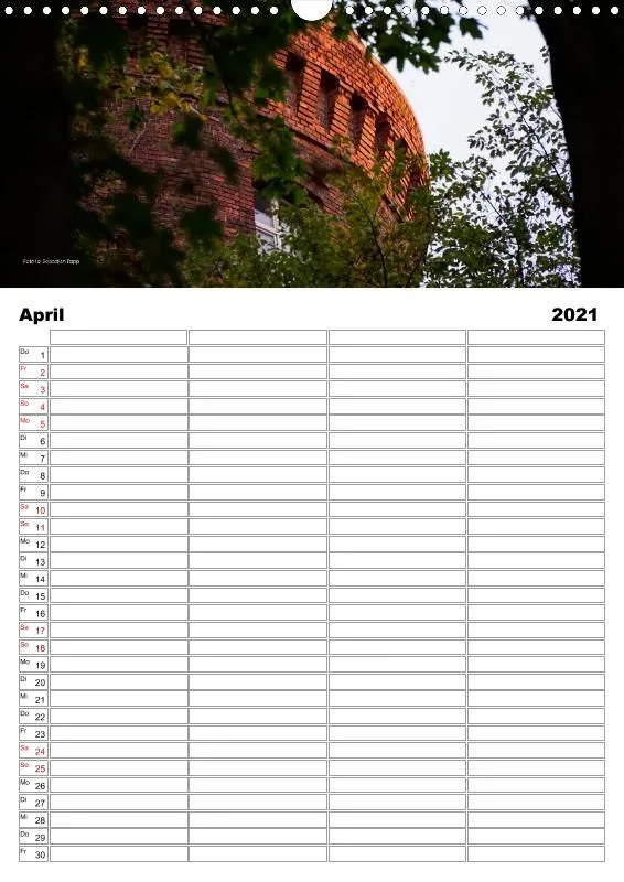 Familienkalender 2021 A3 4 Spalten