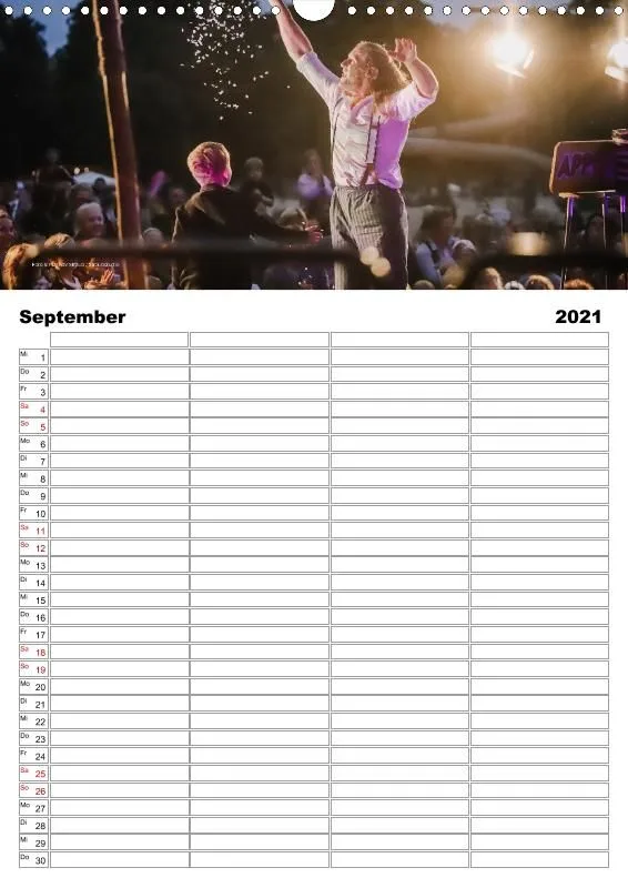 Familienkalender 2021 A3 4 Spalten