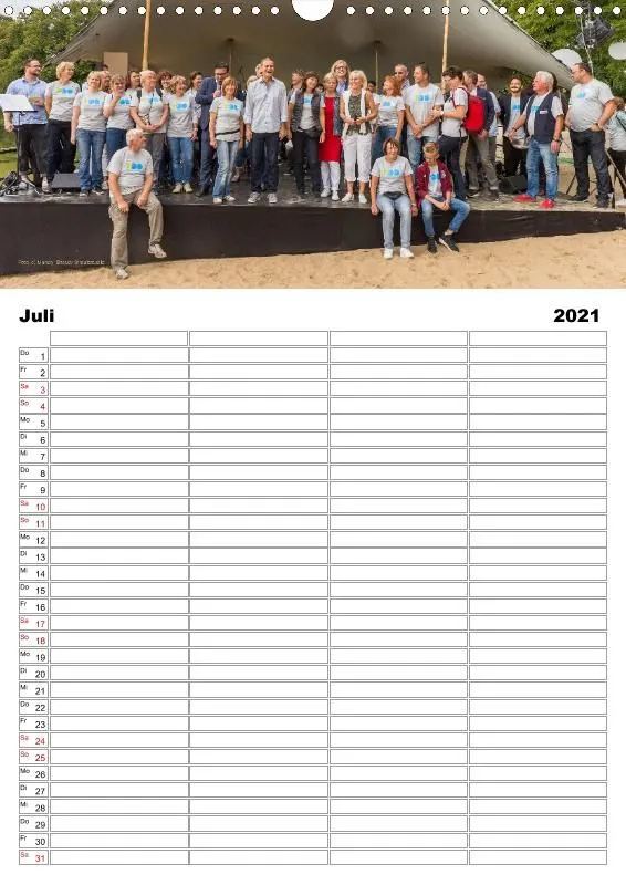 Familienkalender 2021 A3 4 Spalten