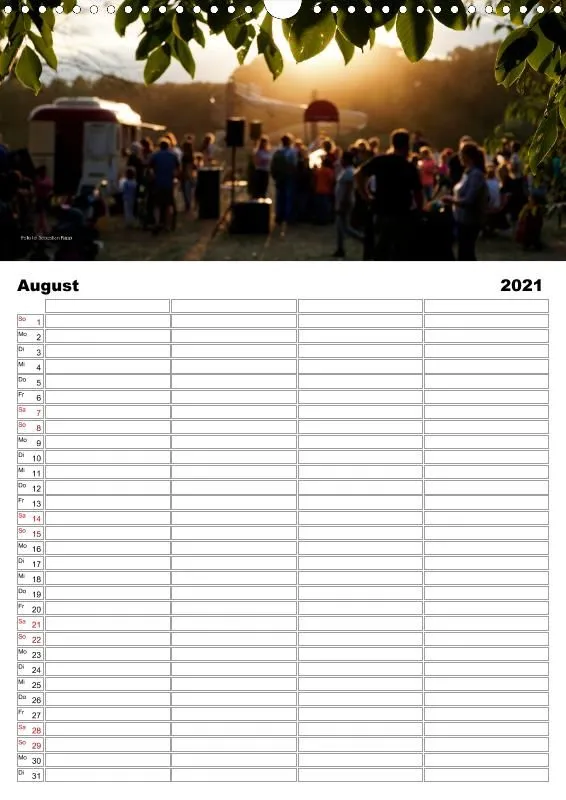Familienkalender 2021 A3 4 Spalten
